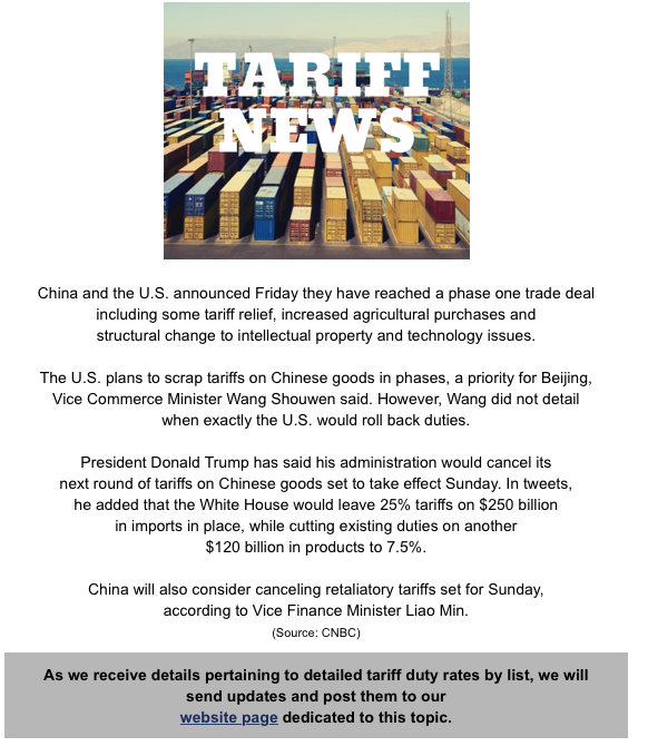 December 15 tariffs